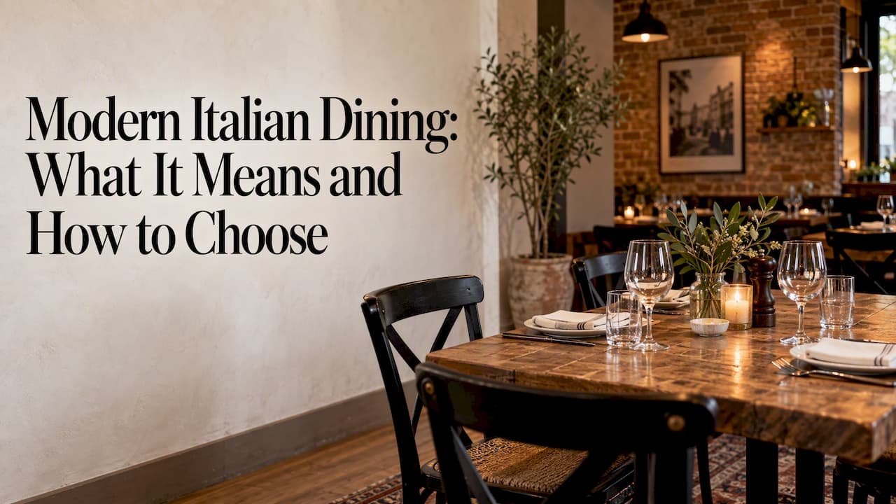 Modern Italian Dining: What It Means and How to Choose